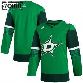 Dallas Stars Blank Adidas 2019-2020 St. Patrick's Day Authentic Shirt - Kinderen